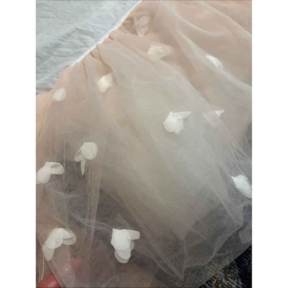 Pottery Barn Kids x Monique Lhuillier Tulle Crib Skirt in Blush Pink $129 Retail